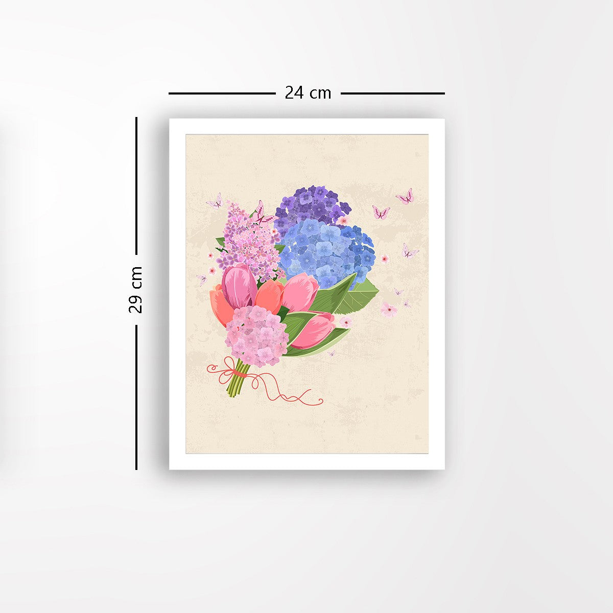 Quadro Decorativo MDF Emoldurado - Arte Multicolor 24x29cm com Moldura de Madeira 2cm