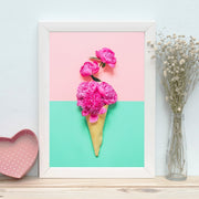 Quadro Decorativo MDF Emoldurado - Arte Multicolor 24x29cm com Moldura de Madeira 2cm