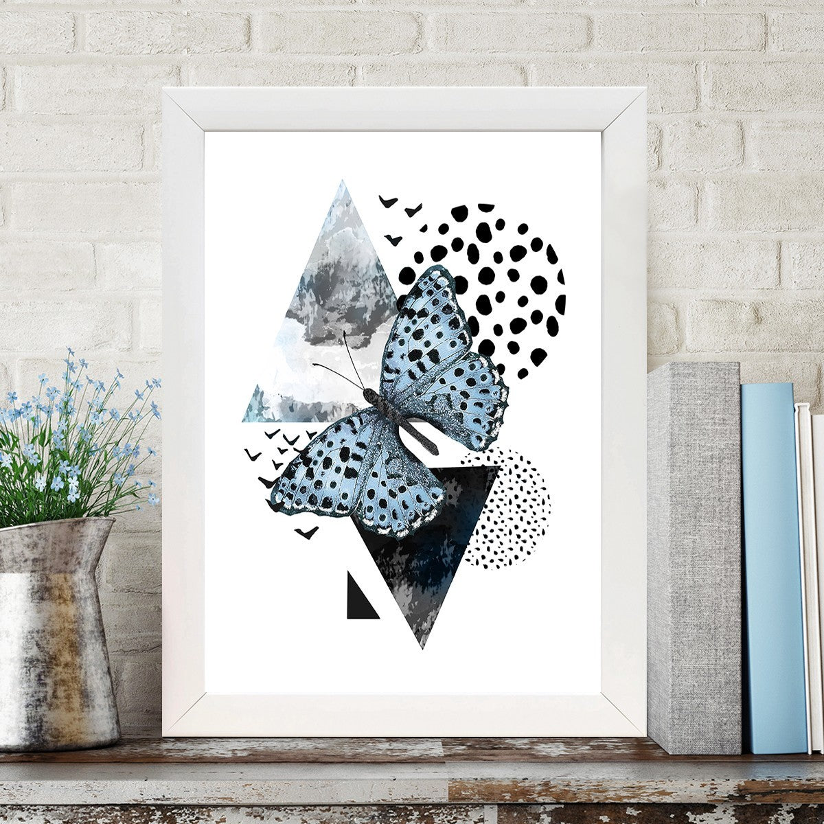 Quadro Decorativo MDF Emoldurado - Arte Multicolor 24x29cm com Moldura de Madeira 2cm