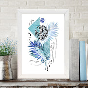 Quadro Decorativo MDF Emoldurado - Arte Multicolor 24x29cm com Moldura de Madeira 2cm