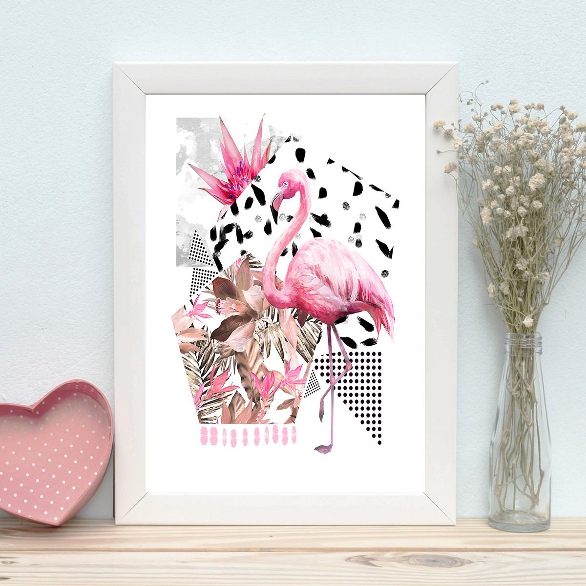 Quadro Decorativo MDF Emoldurado - Arte Multicolor 24x29cm com Moldura de Madeira 2cm