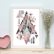 Quadro Decorativo MDF Emoldurado - Arte Multicolor 24x29cm com Moldura de Madeira 2cm