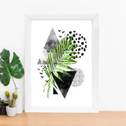 Quadro Decorativo MDF Emoldurado - Arte Multicolor 24x29cm com Moldura de Madeira 2cm