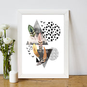 Quadro Decorativo MDF Emoldurado - Arte Multicolor 24x29cm com Moldura de Madeira 2cm