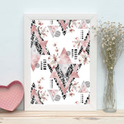 Quadro Decorativo MDF Emoldurado - Arte Multicolor 24x29cm com Moldura de Madeira 2cm