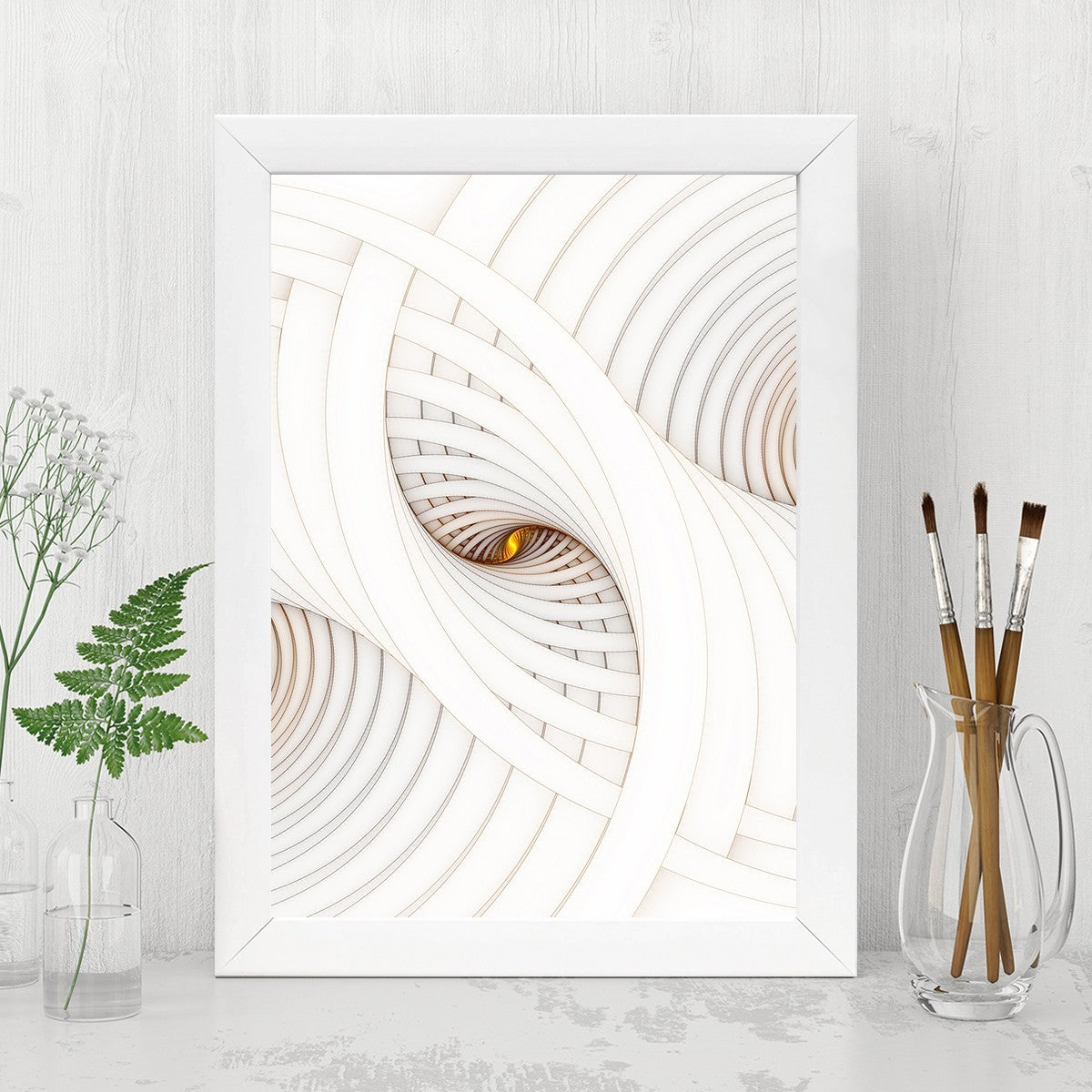 Quadro Decorativo MDF Emoldurado - Arte Multicolor 24x29cm com Moldura de Madeira 2cm