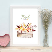 Quadro Decorativo MDF Emoldurado - Arte Multicolor 24x29cm com Moldura de Madeira 2cm