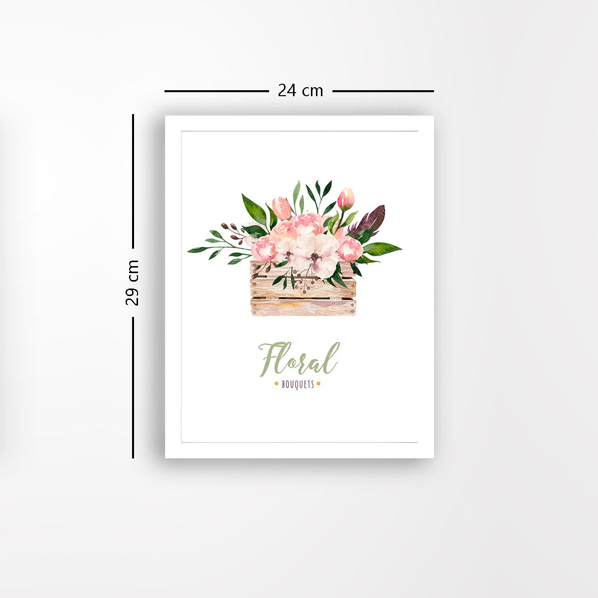 Quadro Decorativo MDF Emoldurado - Arte Multicolor 24x29cm com Moldura de Madeira 2cm