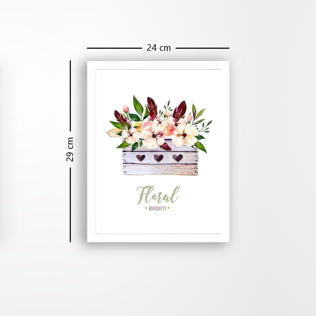 Quadro Decorativo MDF Emoldurado - Arte Multicolor 24x29cm com Moldura de Madeira 2cm