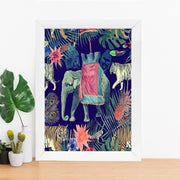 Quadro Decorativo MDF Emoldurado - Arte Multicolor 24x29cm com Moldura de Madeira 2cm