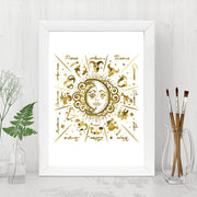 Quadro Decorativo MDF Emoldurado - Arte Multicolor 24x29cm com Moldura de Madeira 2cm