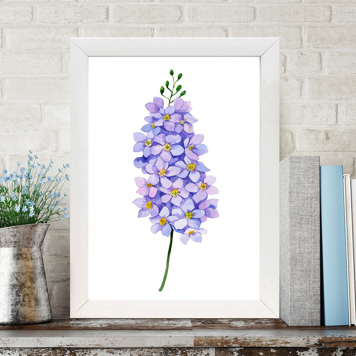 Quadro Decorativo MDF Emoldurado - Arte Multicolor 24x29cm com Moldura de Madeira 2cm