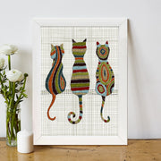 Quadro Decorativo MDF Emoldurado - Arte Multicolor 24x29cm com Moldura de Madeira 2cm