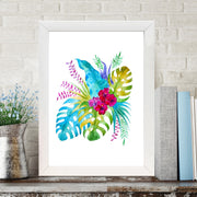 Quadro Decorativo MDF Emoldurado - Arte Multicolor 24x29cm com Moldura de Madeira 2cm