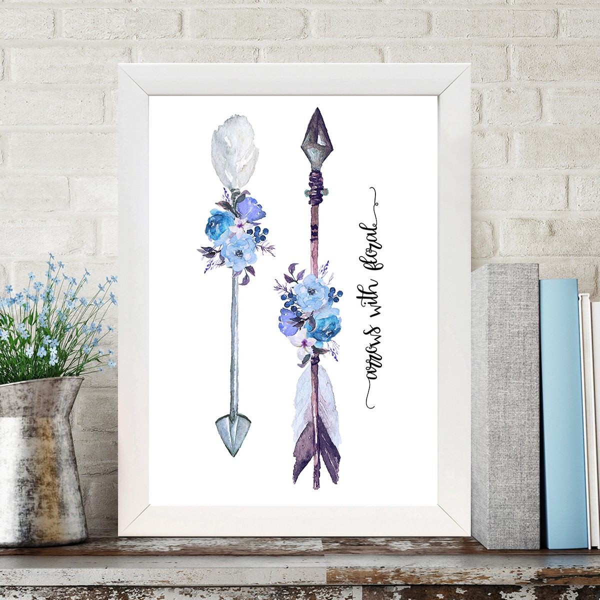 Quadro Decorativo MDF Emoldurado - Arte Multicolor 24x29cm com Moldura de Madeira 2cm