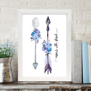 Quadro Decorativo MDF Emoldurado - Arte Multicolor 24x29cm com Moldura de Madeira 2cm