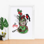 Quadro Decorativo MDF Emoldurado - Arte Multicolor 24x29cm com Moldura de Madeira 2cm