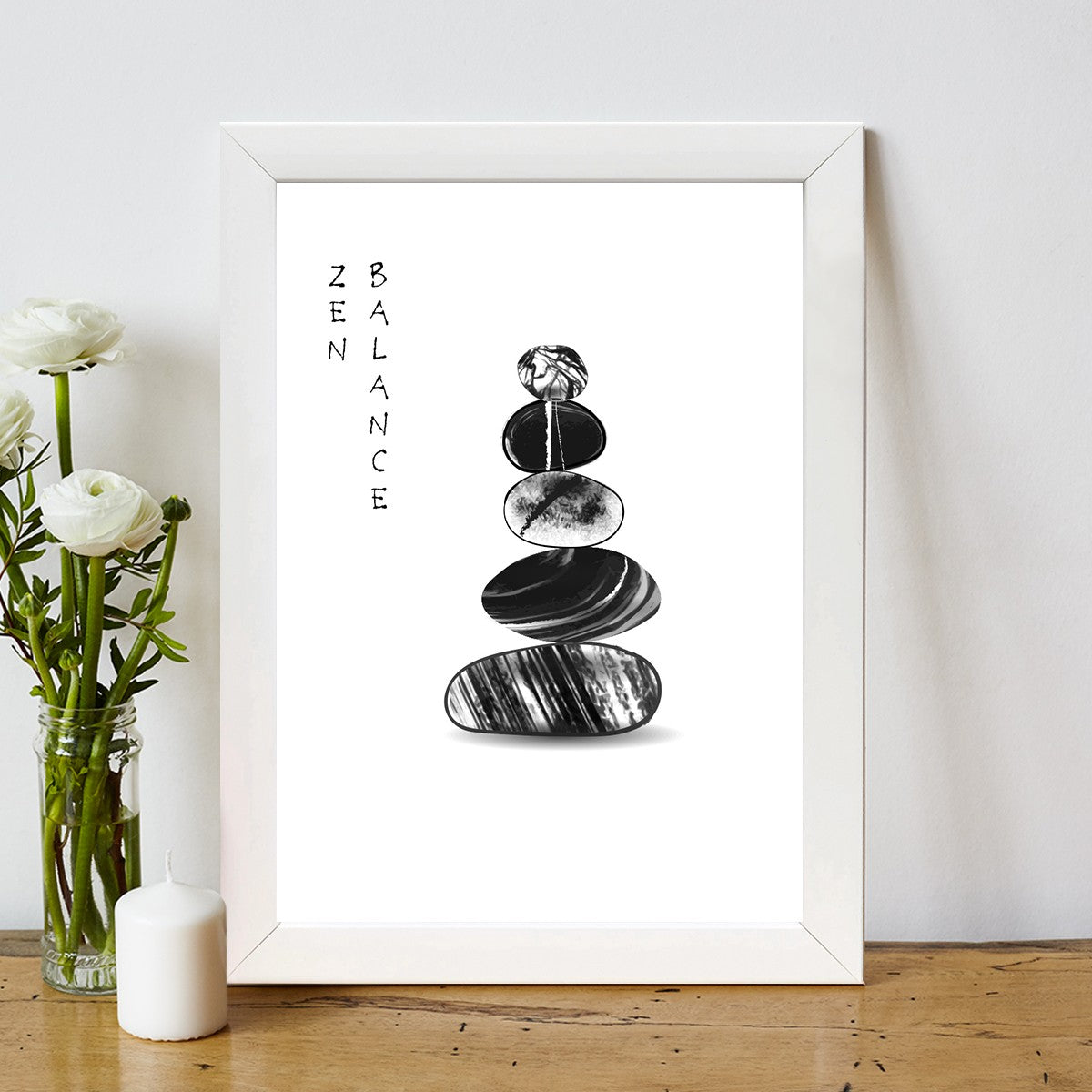 Quadro Decorativo MDF Emoldurado - Arte Multicolor 24x29cm com Moldura de Madeira 2cm