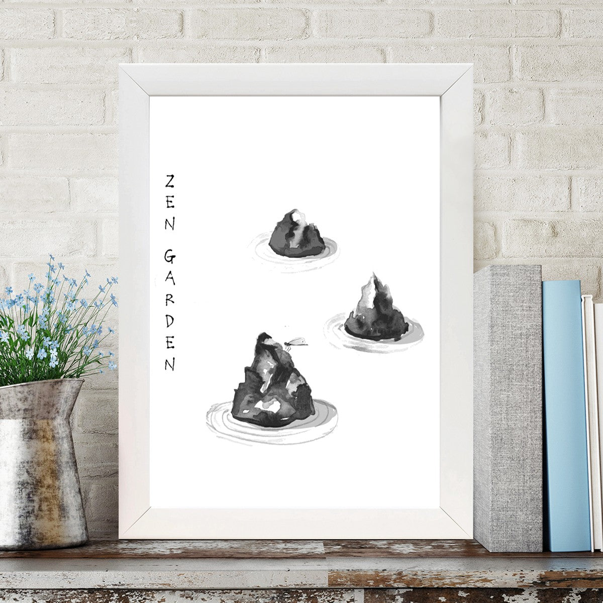 Quadro Decorativo MDF Emoldurado - Arte Multicolor 24x29cm com Moldura de Madeira 2cm