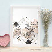 Quadro Decorativo MDF Emoldurado - Arte Multicolor 24x29cm com Moldura de Madeira 2cm