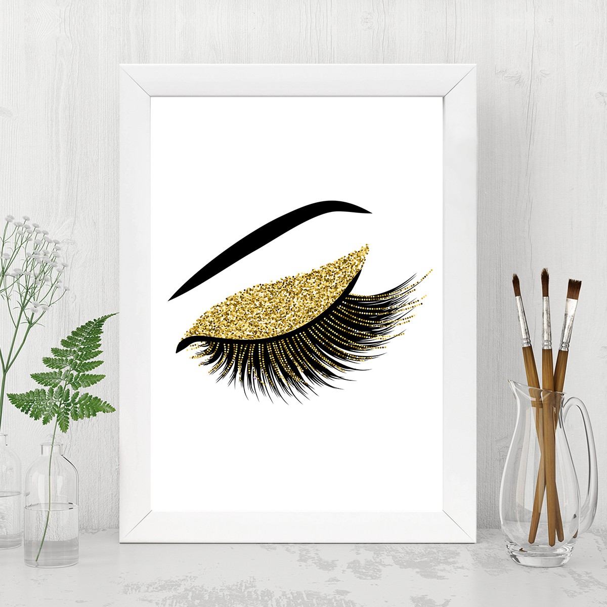 Quadro Decorativo MDF Emoldurado - Arte Multicolor 24x29cm com Moldura de Madeira 2cm