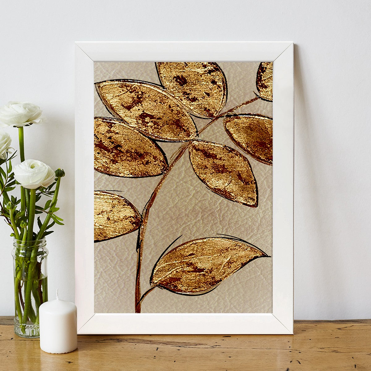 Quadro Decorativo MDF Emoldurado - Arte Multicolor 24x29cm com Moldura de Madeira 2cm