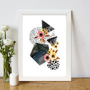 Quadro Decorativo MDF Emoldurado - Arte Multicolor 24x29cm com Moldura de Madeira 2cm