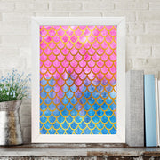 Quadro Decorativo MDF Emoldurado - Arte Multicolor 24x29cm com Moldura de Madeira 2cm