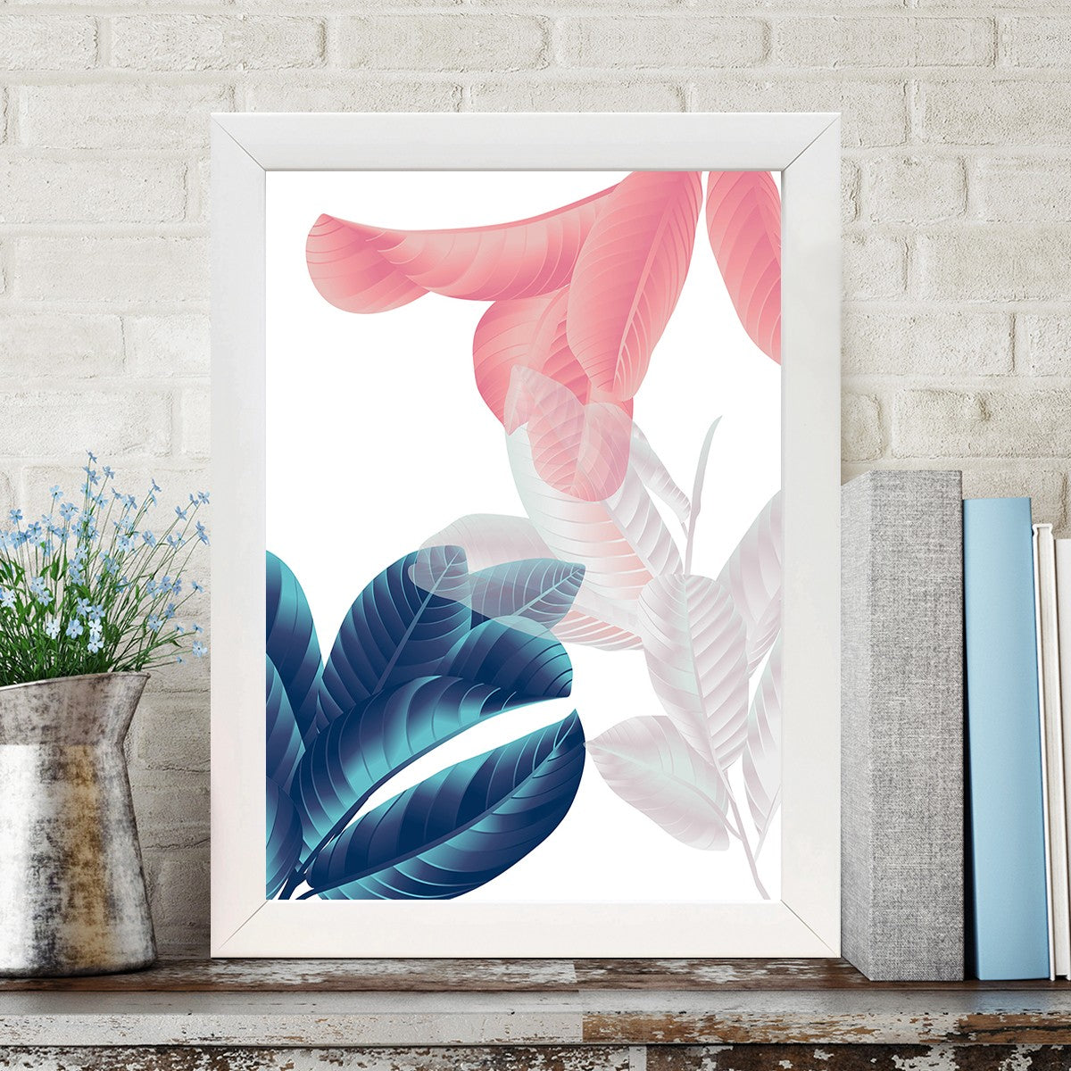 Quadro Decorativo MDF Emoldurado - Arte Multicolor 24x29cm com Moldura de Madeira 2cm