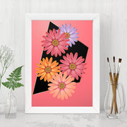 Quadro Decorativo MDF Emoldurado - Arte Multicolor 24x29cm com Moldura de Madeira 2cm