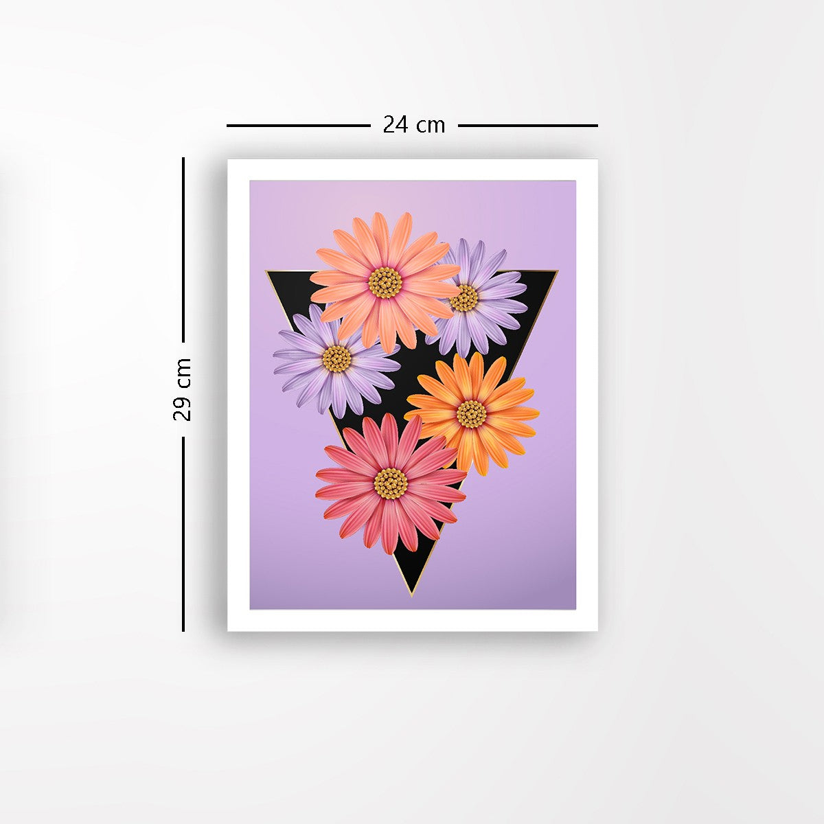 Quadro Decorativo MDF Emoldurado - Arte Multicolor 24x29cm com Moldura de Madeira 2cm