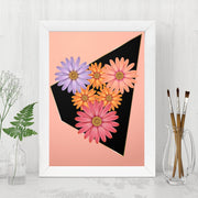 Quadro Decorativo MDF Emoldurado - Arte Multicolor 24x29cm com Moldura de Madeira 2cm