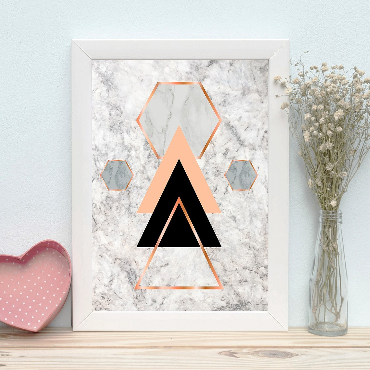 Quadro Decorativo MDF Emoldurado - Arte Multicolor 24x29cm com Moldura de Madeira 2cm