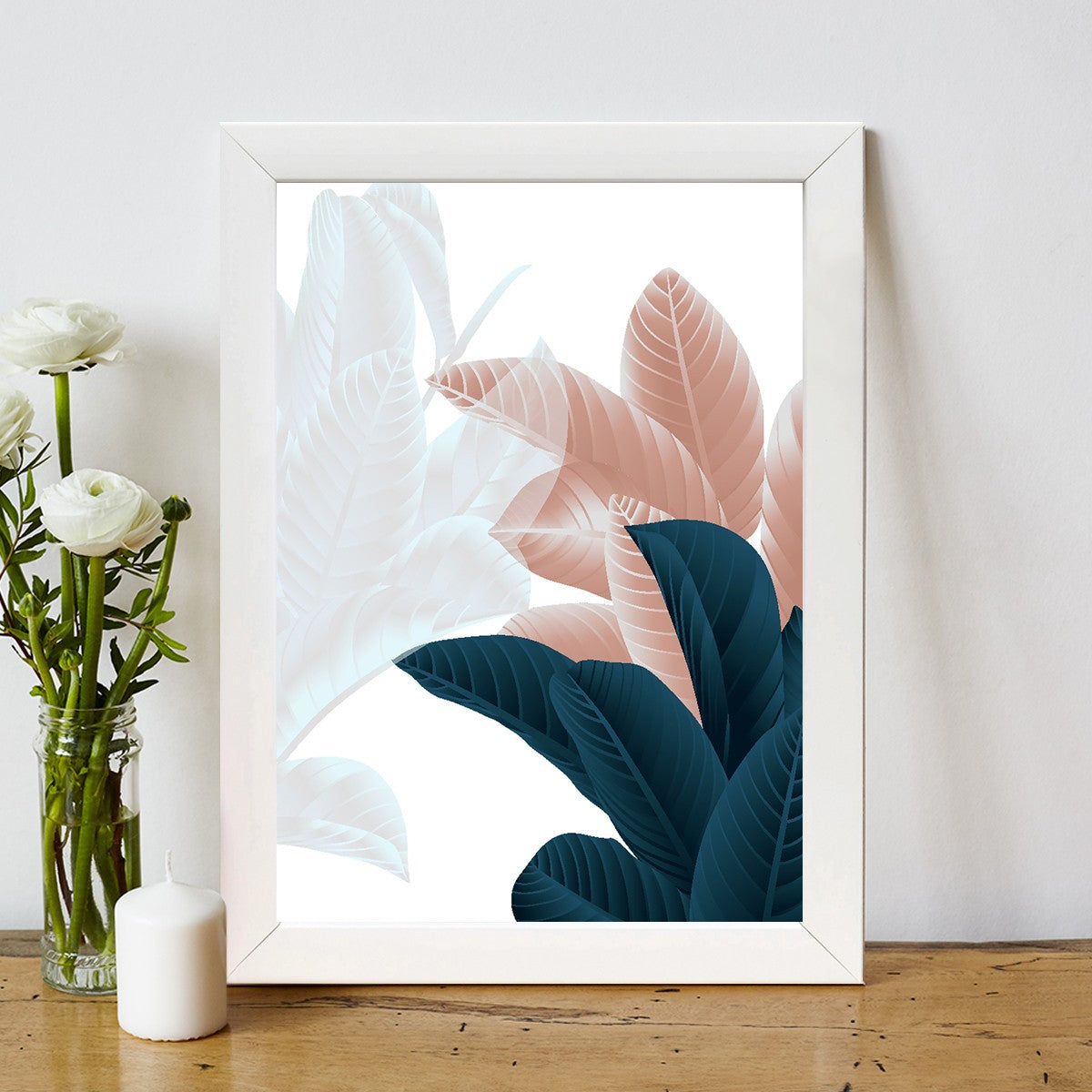 Quadro Decorativo MDF Emoldurado - Arte Multicolor 24x29cm com Moldura de Madeira 2cm