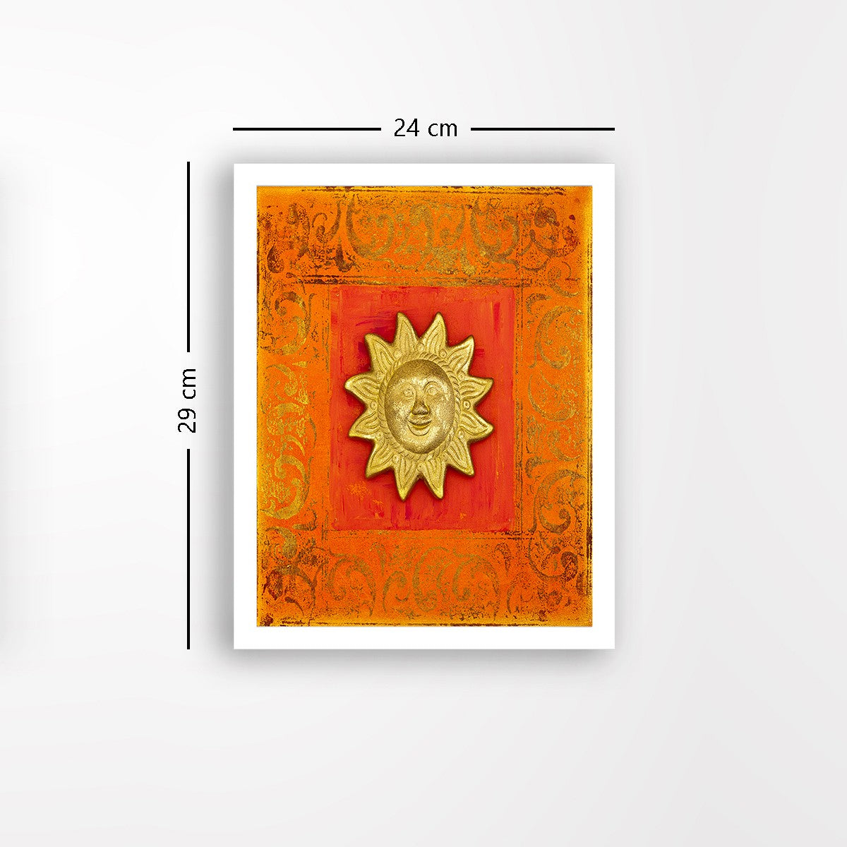 Quadro Decorativo MDF Emoldurado - Arte Multicolor 24x29cm com Moldura de Madeira 2cm