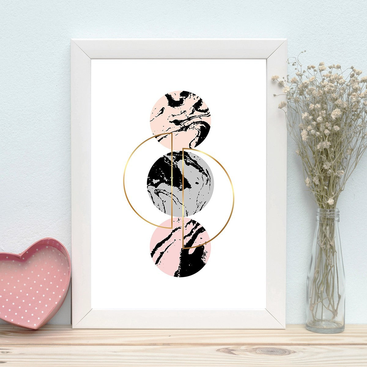 Quadro Decorativo MDF Emoldurado - Arte Multicolor 24x29cm com Moldura de Madeira 2cm