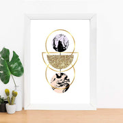 Quadro Decorativo MDF Emoldurado - Arte Multicolor 24x29cm com Moldura de Madeira 2cm