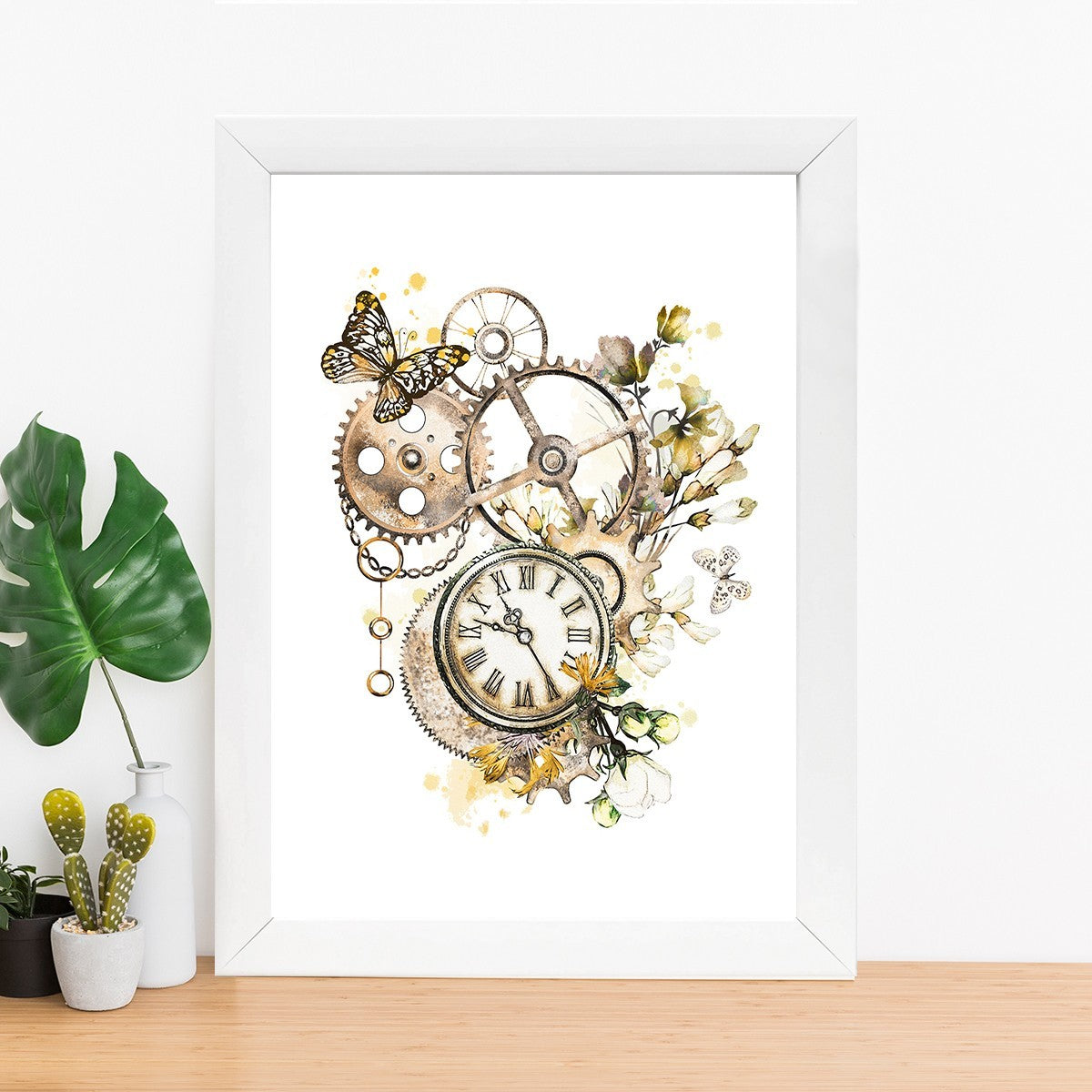 Quadro Decorativo MDF Emoldurado - Arte Multicolor 24x29cm com Moldura de Madeira 2cm