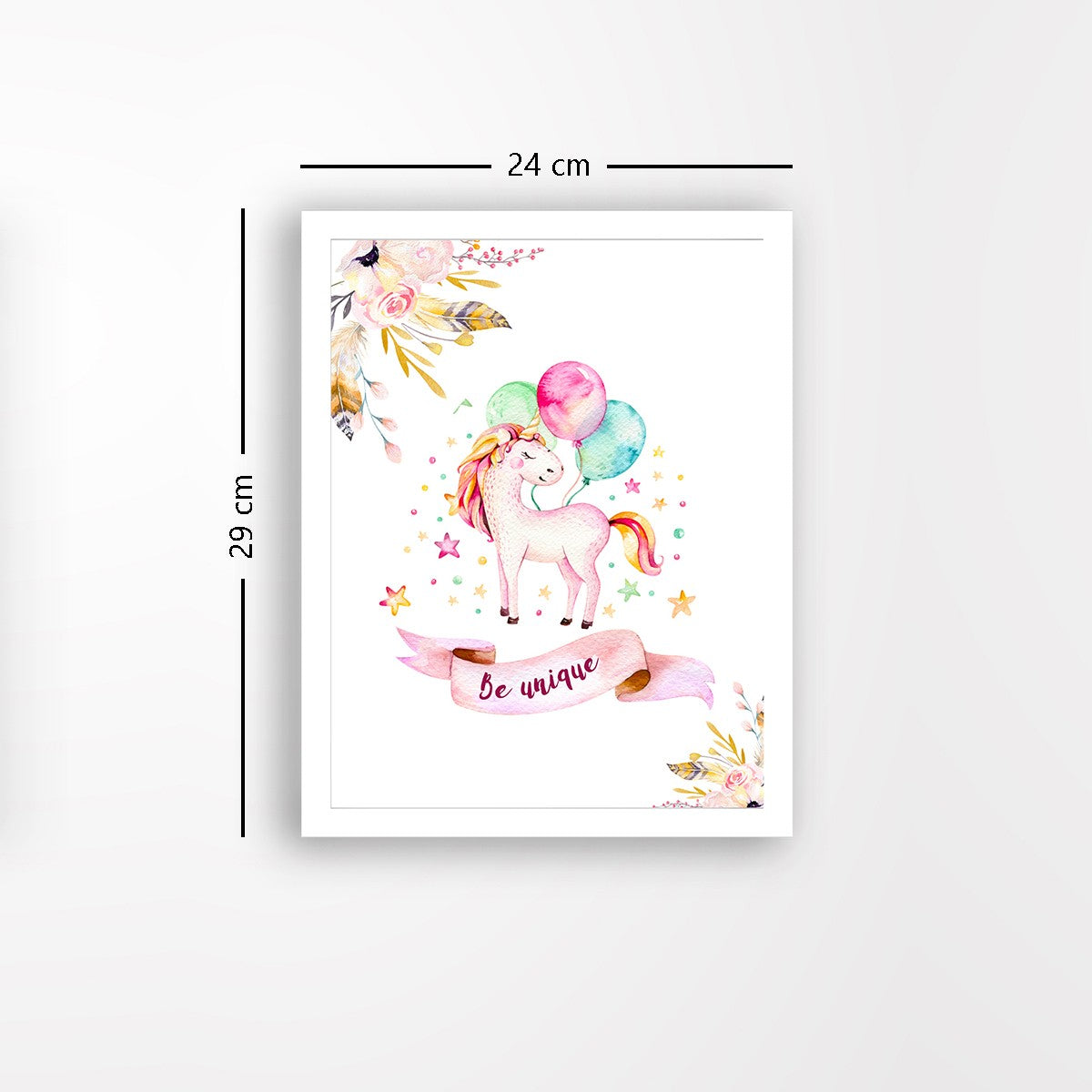 Quadro Decorativo MDF Emoldurado - Arte Multicolor 24x29cm com Moldura de Madeira 2cm