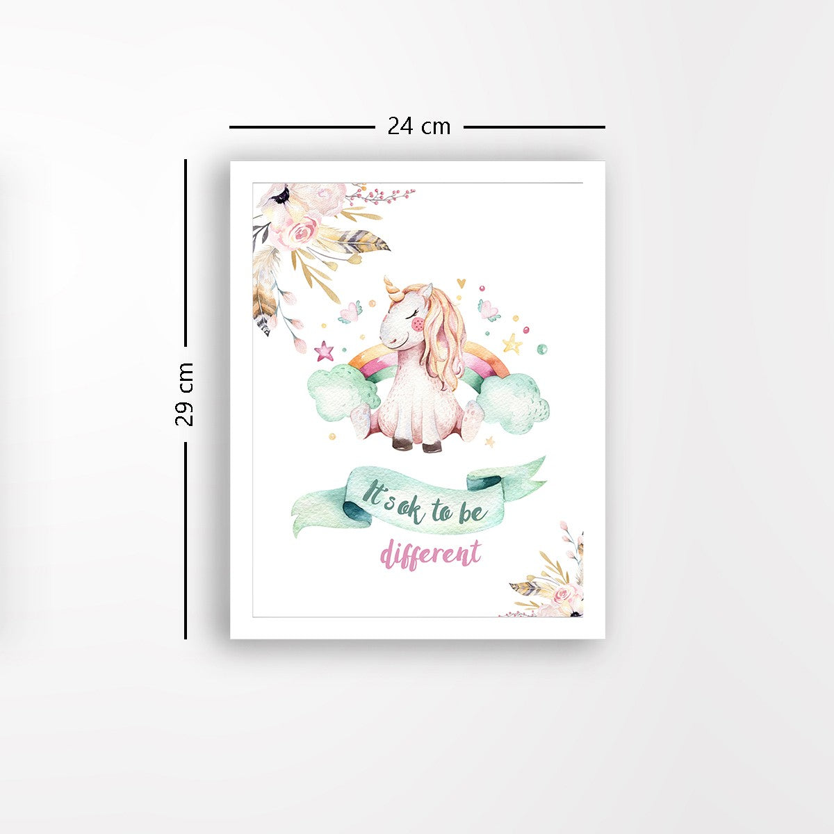 Quadro Decorativo MDF Emoldurado - Arte Multicolor 24x29cm com Moldura de Madeira 2cm