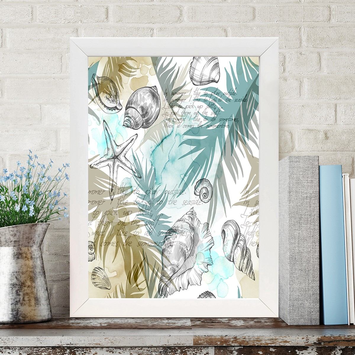 Quadro Decorativo MDF Emoldurado - Arte Multicolor 24x29cm com Moldura de Madeira 2cm