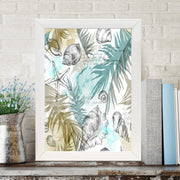 Quadro Decorativo MDF Emoldurado - Arte Multicolor 24x29cm com Moldura de Madeira 2cm