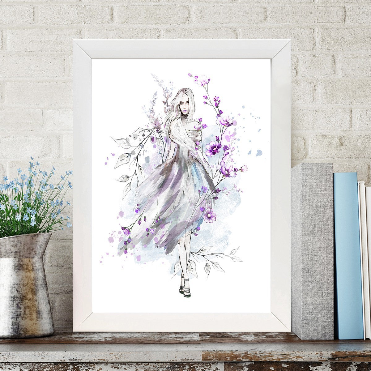 Quadro Decorativo MDF Emoldurado - Arte Multicolor 24x29cm com Moldura de Madeira 2cm