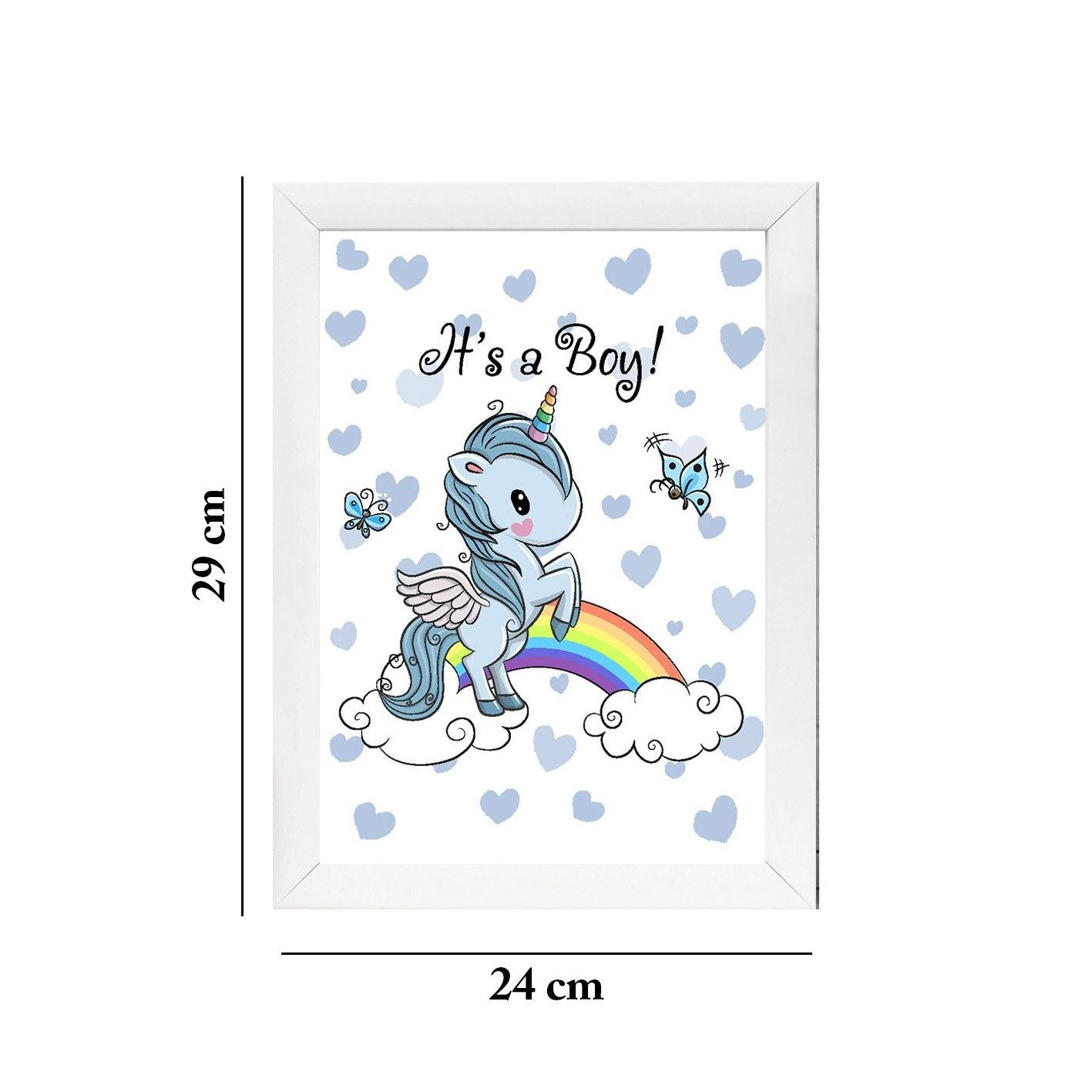 Quadro Decorativo MDF Emoldurado - Arte Multicolor 24x29cm com Moldura de Madeira 2cm