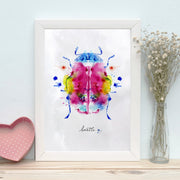 Quadro Decorativo MDF Emoldurado - Arte Multicolor 24x29cm com Moldura de Madeira 2cm