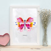 Quadro Decorativo MDF Emoldurado - Arte Multicolor 24x29cm com Moldura de Madeira 2cm