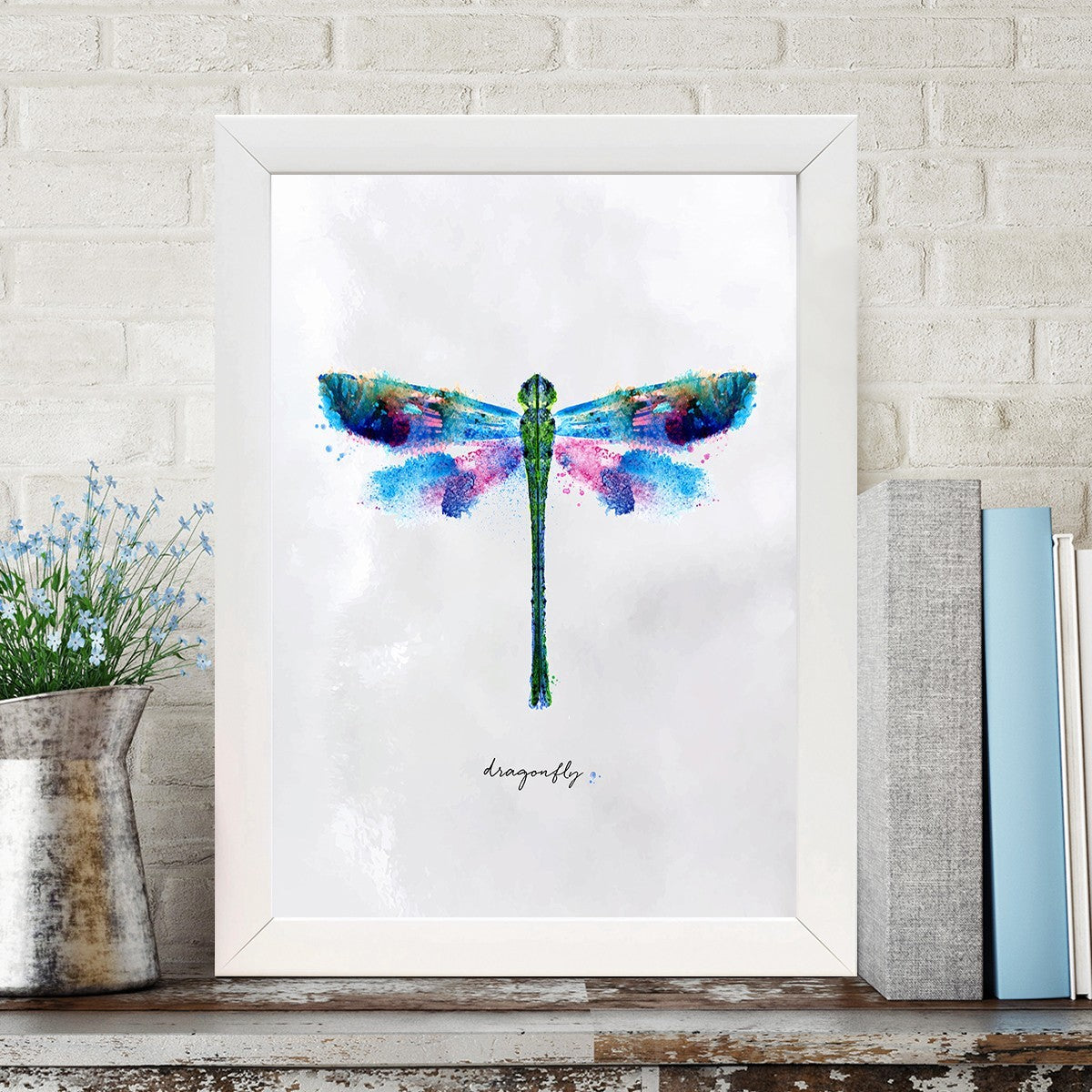 Quadro Decorativo MDF Emoldurado - Arte Multicolor 24x29cm com Moldura de Madeira 2cm