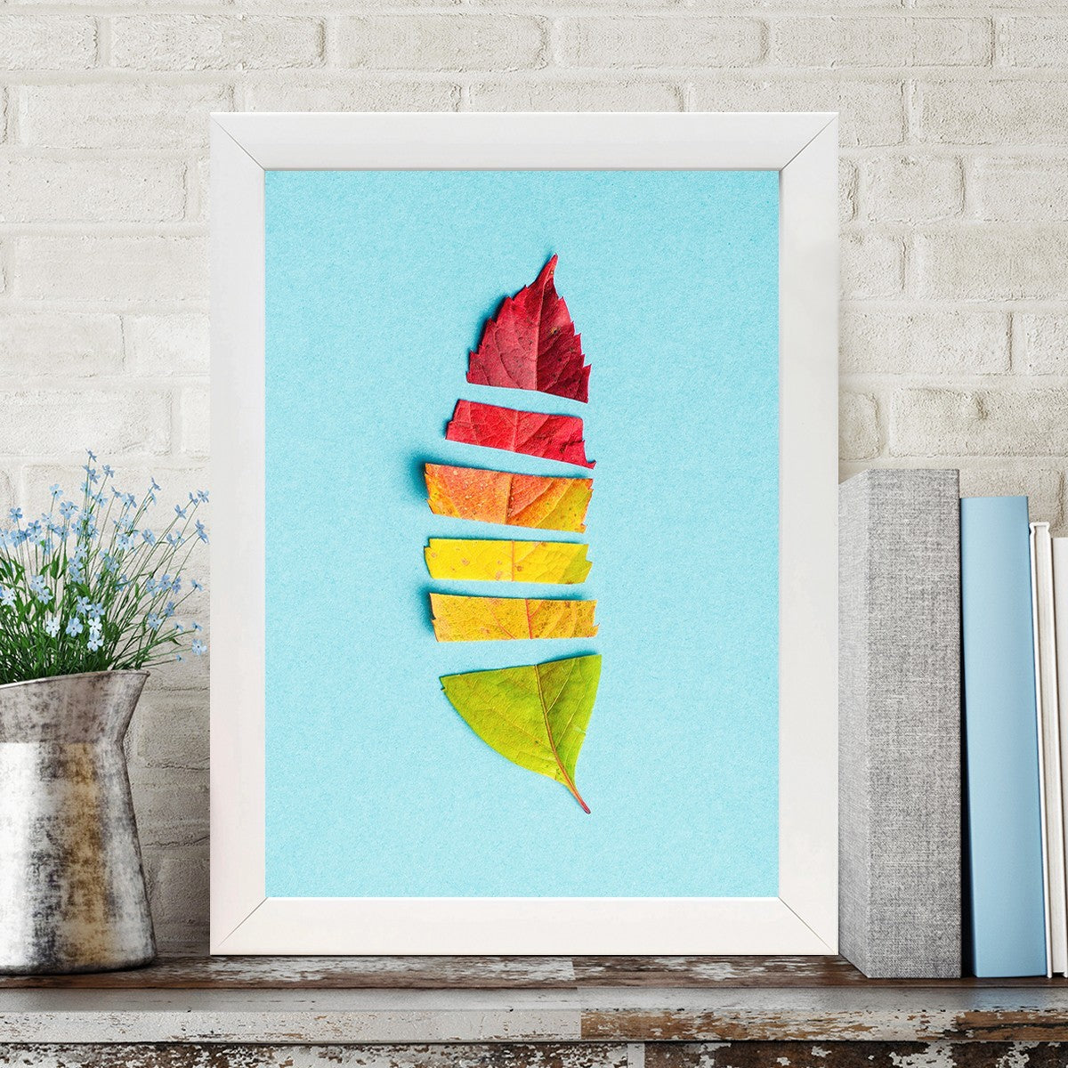 Quadro Decorativo MDF Emoldurado - Arte Multicolor 24x29cm com Moldura de Madeira 2cm