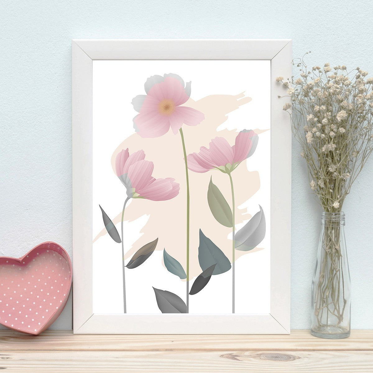 Quadro Decorativo MDF Emoldurado - Arte Multicolor 24x29cm com Moldura de Madeira 2cm