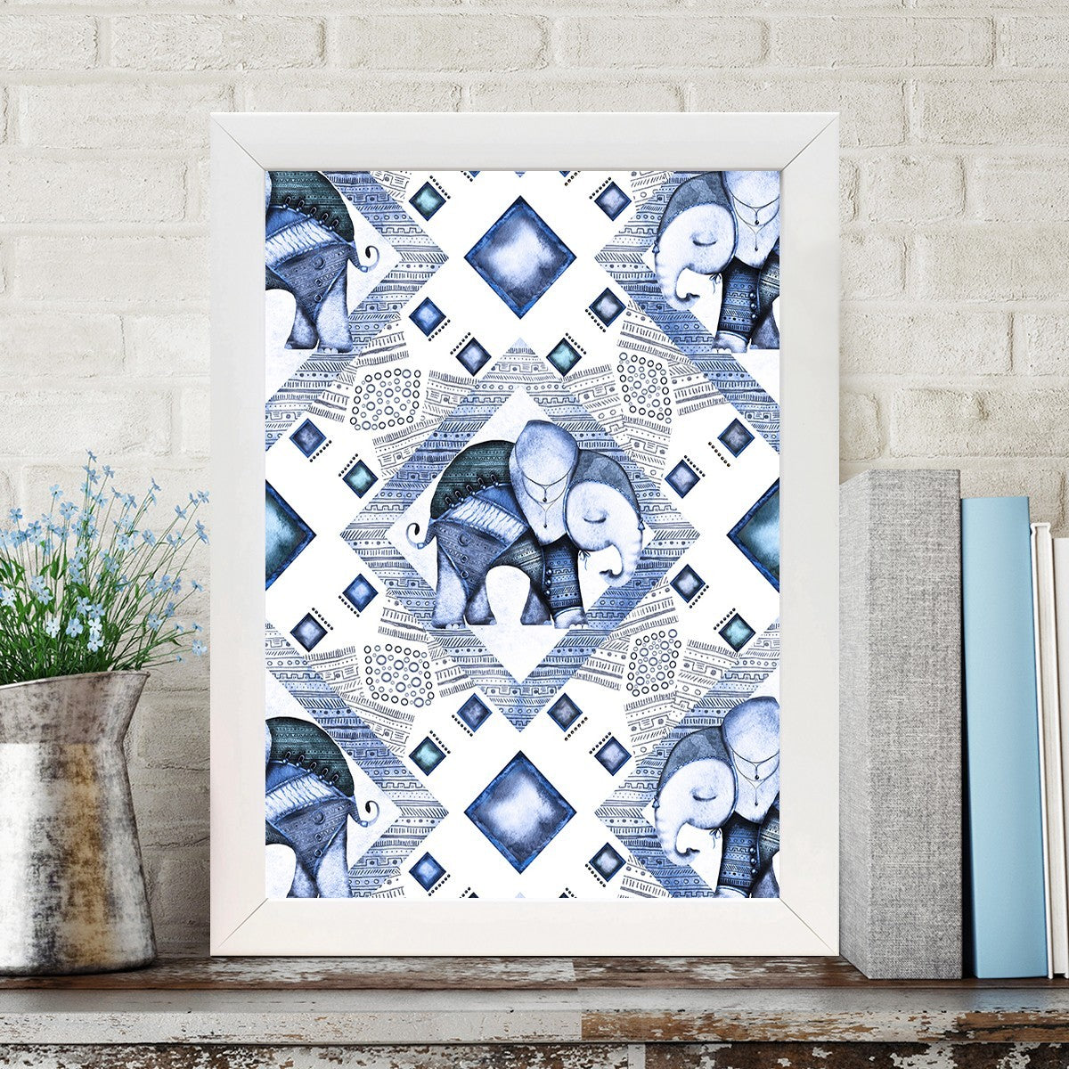 Quadro Decorativo MDF Emoldurado - Arte Multicolor 24x29cm com Moldura de Madeira 2cm